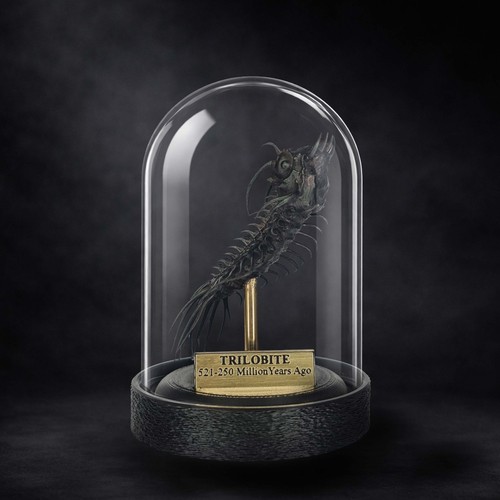 Trilobite fossil bell jar - trilobite,