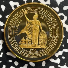 1936 Straits Settlements Edward VIII Fantasy Crown Lot#C0064 KM#M1