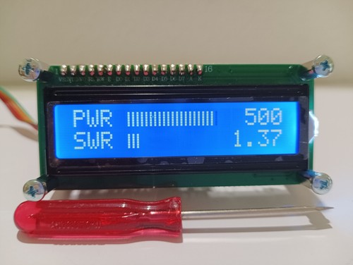 Power swr meter display with - &,