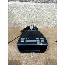 Pure Siesta Mi Series 2 Digital Alarm Clock Radio Black Wired Snooze Function