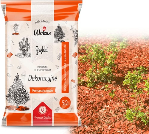 Garden orange color - orange, mulch