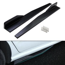34" Universal Black Car Side Skirt Extension Rocker Panel Splitter Protector Lip