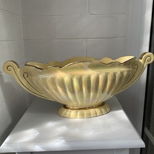 Sadler Majestic Lustre Ware Gondola Yellow Mantle Vase Large Size