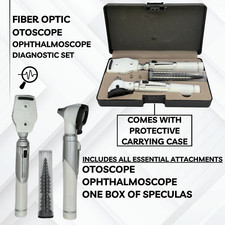PROFESSIONAL ENT Fiber Optic Mini Otoscope and Ophthalmoscope Diagnostic Set