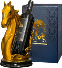Wine Bottle Holder Wine Racks Tabletop Horse Statue as Home Kitchen Wine Cellar