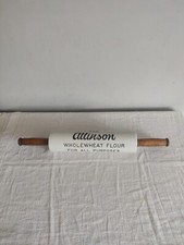  ~ Scarce Advertising Allinson Wholeweat Flour Ceramic Rolling Pin Kitchenalia ~