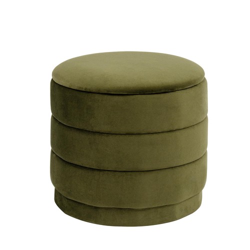 Round velvet storage - velvet,