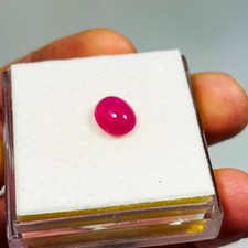 Red Ruby Africa Natural 3 carat 10x8mm Cabochon Oval Gemstone E0-1454