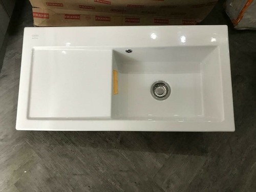 Franke white ceramic sink - ceramic, lhd