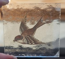 Stained Glass Swallow bird