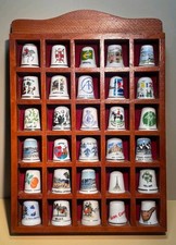 Wooden Thimble Display Cabinet