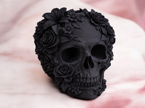 Floral skull ornament gothic - skull,