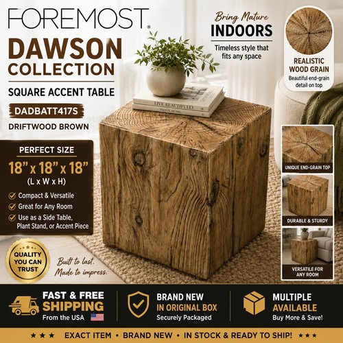 Rustic driftwood cube end - rustic,