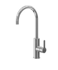 GoodHome Zanthe Gloss Stainless steel effect Kitchen Side lever Tap