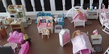 Very Large Bundle of Dolls house Furniture/accessories for all Rooms New/used 