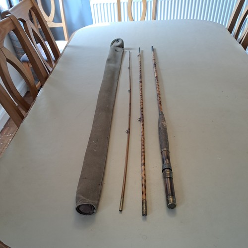 Vintage flamed bamboo fishing