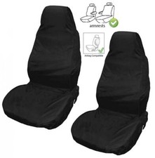 Universal Front Car/Van Seat Covers Protectors Black Waterproof Heavy Duty New