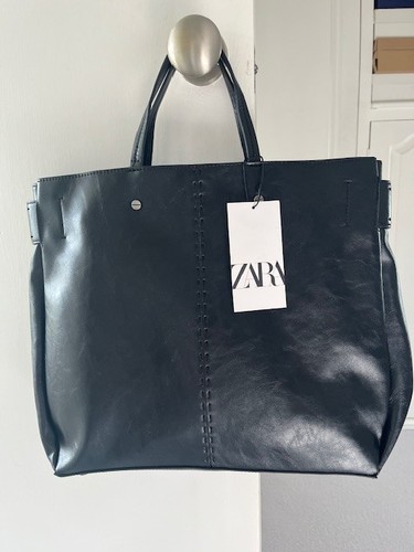 Zara black faux - zara,