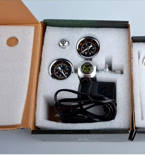 Aquarium system dual gauge co2 - aquarium,