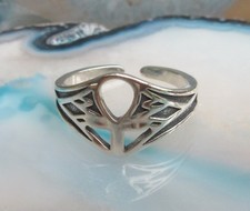 Rx Ring Anch Ankh Cross Sterling Silver 925 Egypt Egyptian Hieroglyph