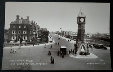 Postcard - Skegness Clock Tower, Piazza and Grand Parade - Lincolnshire - RP