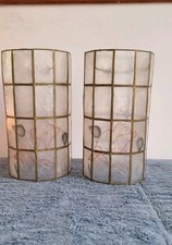 Pair Of Capiz Shell Light