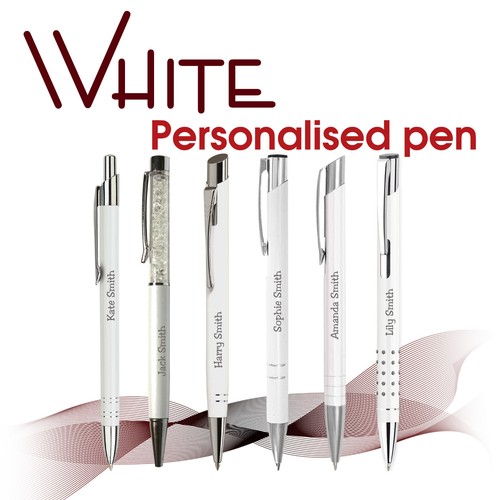 Personalised metal pen - , white