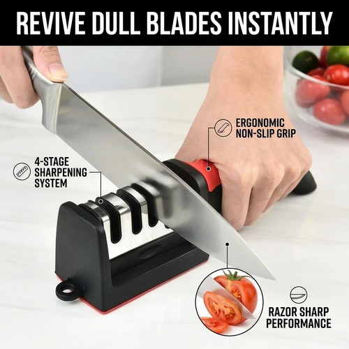 Stages knife sharpening - knife,