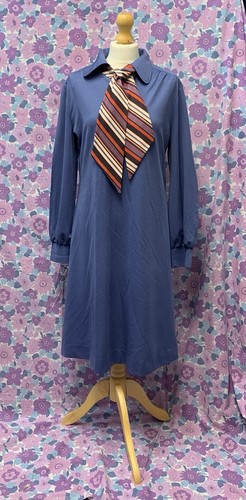 1970s vintage blue smock - vintage, dress