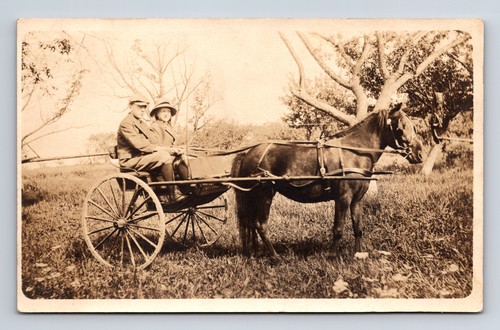 Rppc man and woman - rppc,