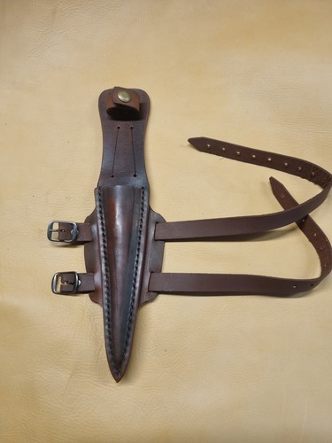 Ankle calf leather dagger - ankle,