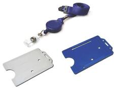 Blue Retractable Neck Lanyard