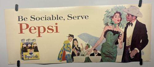 Original vintage pepsi poster - original,