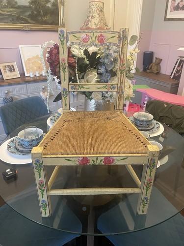 Vintage child chair - chair, rush