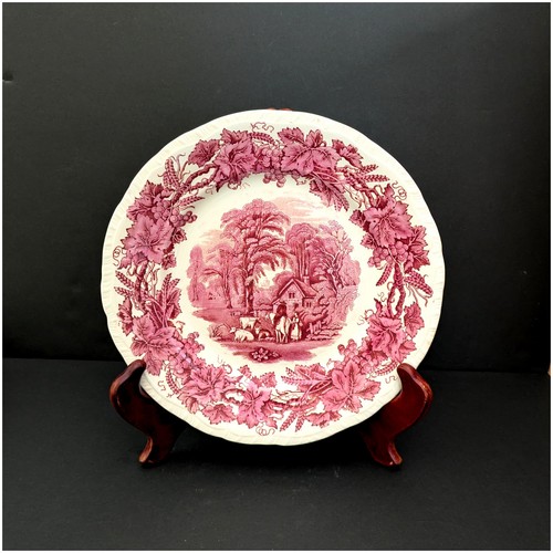 British scenery pink red - british,
