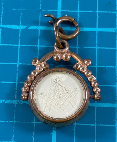 Victorian onyx glass masonic - victorian,