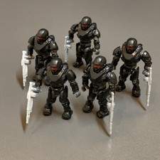 NEW 5PCS  ATHLON Mega Bloks Construx Halo Warthog Security Patrol Figure GBW74 