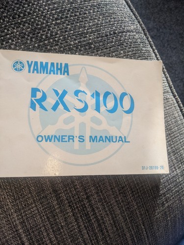Yamaha rxs100 owners - yamaha, manual