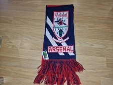 Rare ARSENAL FC vintage scarf with Navy design and Old Crest with Gothic text