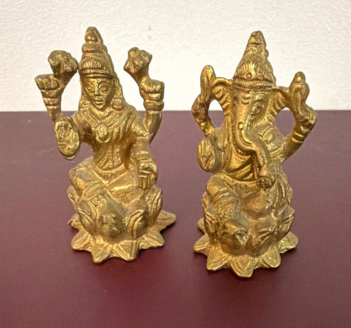 Brass hindu deity statues set - brass,
