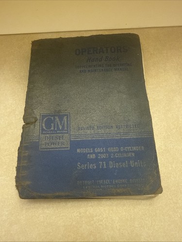 1944 diesel power operators - 1944, gm