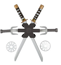 Double Ninja Sword Set Back