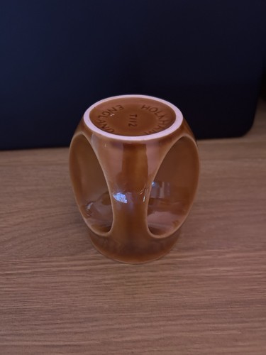 Vintage 1970s brown glazed owl - vintage,