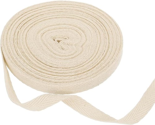 Cotton twill tape ribbon 10mm - twill, ribbon,