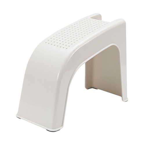 White shaped pedicure stool - white,