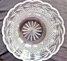 IRISH GALWAY CRYSTAL  "Leah" Bowl 20cm wide, Unique design, Handcut  Vintage VGC