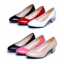 Women's Ladies Low Heel Court