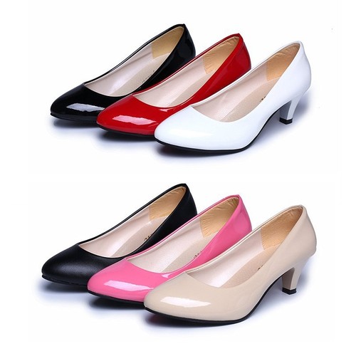 Women ladies low heel court - ladies,