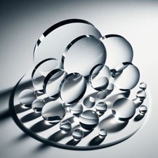 Clear plastic disc-laser cut