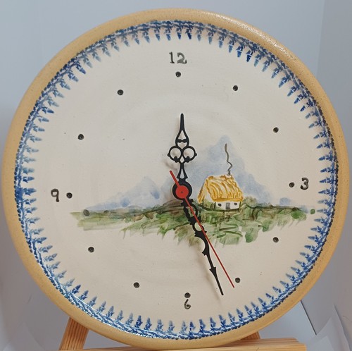 Ceramic plate wall clock - plate,